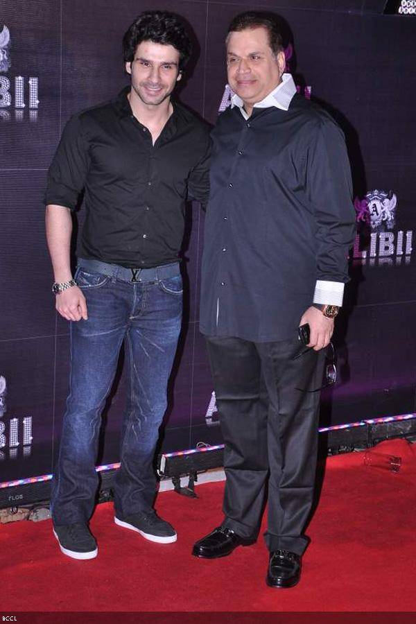 Girish Kumar with Kumar Taurani during Bollywood actress Sridevi's birthday party, held in Mumbai, on August 17, 2013. (Pic: Viral Bhayani)