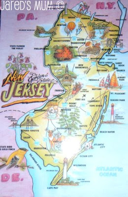 map cards, 50 USA States Map Cards, New Jersey
