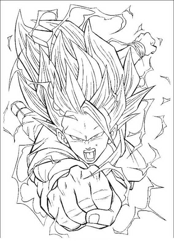 Imagenesde99 Imagenes De Goku Fase 10 Para Colorear