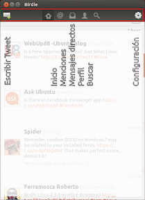 Birdie, Twitter en tu escritorio Ubuntu, sencillo, funcional