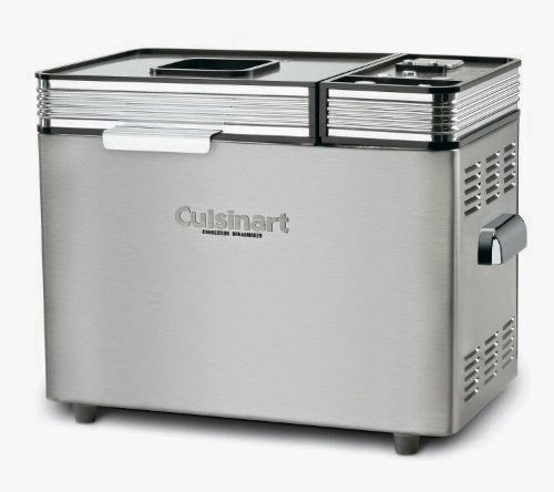  Cuisinart 680 Watt Convection 2 Pound Breadmaker, 16 Preset Menu Options, and Audible Tones with a 12-Hour Delay-Start Timer, Includes Nonstick Baking Pan  &  Paddle, BONUS Recipe Booklet