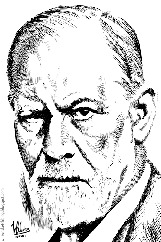 Sigmund Freud (Ink drawing)