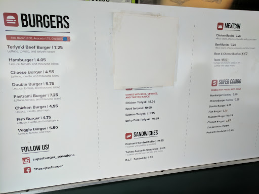Fast Food Restaurant «Super Burger», reviews and photos, 458 N Altadena Dr, Pasadena, CA 91107, USA