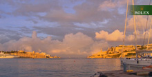 Sunset off Malta's inner harbor
