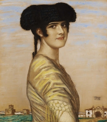 Franz von Stuck - Franz von Stuck - Tochter Mary als Spanierin-1916
