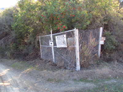 lots of signs and a gate to keep people out, if it could close