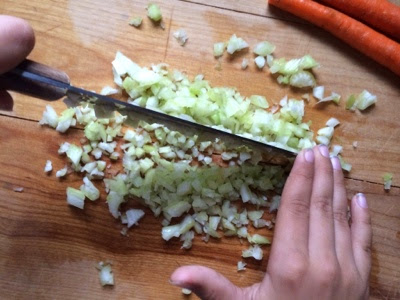 veggies prepare by children