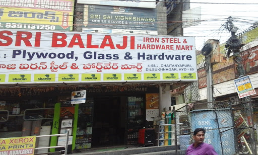 Sri Balaji Plywood, Glass & Hardware, 4-58/J, Near Chaitanyapuri Bridge, NH65, Dilsukhnagar, Hyderabad, Telangana 500060, India, Hardware_Shop, state TS