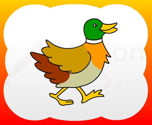 How to draw Duck for kids