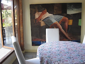 large painting in the cafe of Casa San Miguel in San Antonio, Zambales