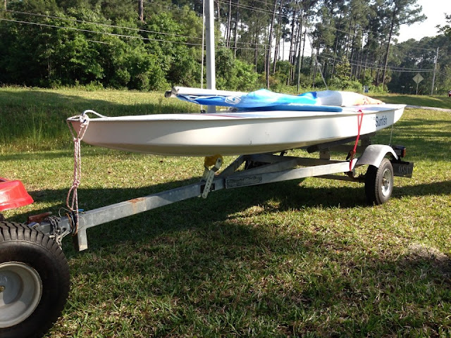 small boat restoration: sunfish trailer bunks and rollers