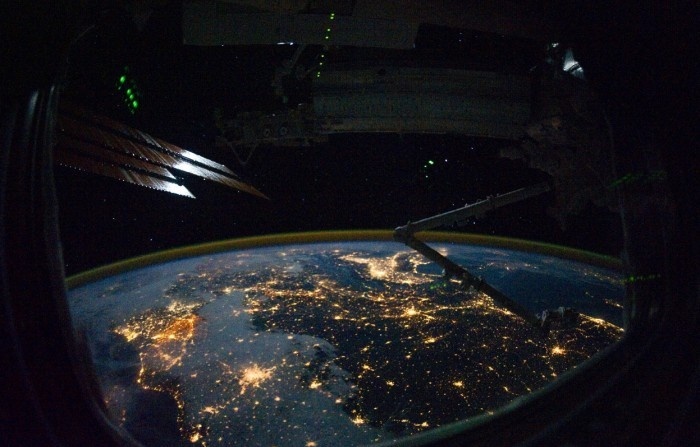 Earth At Night Via Satellite