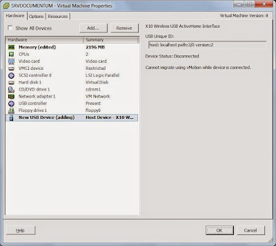 Asignar dispositivo USB a mquina virtual en VMware ESXi