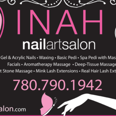 Inah nail art salon logo