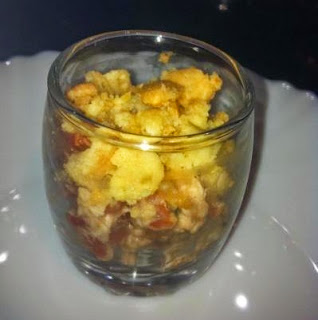 Crumble de tomates et mozzarella