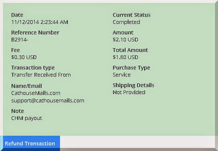 PapaiMark receives payments from CatHouseMails PProofCat