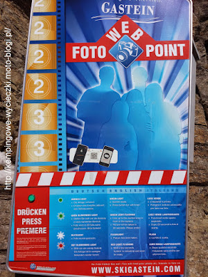 na zdjęciu tablica foto point w Gastein
