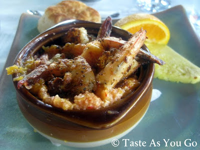 Blackened Shrimp and Grits at Carpe Diem Cafe & Bistro in Decatur, GA - Photo by Michelle Judd of Taste As You Go