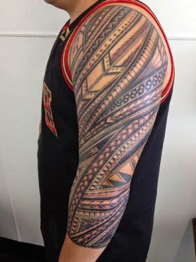 hawaiian tribal tattoos on arm for men