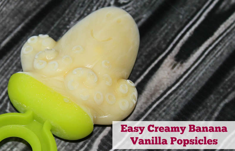 Easy Creamy Banana Vanilla Popsicle Recipe
