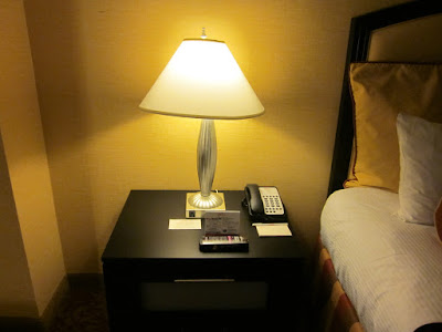bedroom lamp hotel vegas endtable phone photo