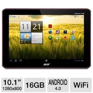 Acer Iconia A200-10r16u 10.1-Inch Tablet (Metallic Red)