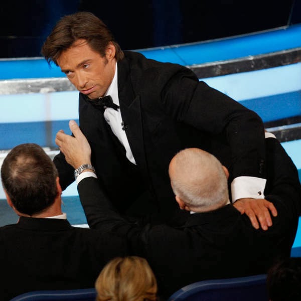 Host Hugh Jackman interacts with the audience while performing his opening monologue during the 81st Academy Awards in Hollywood, California.