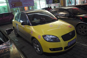 Car with Hello Kitty detailing in Hengyang, Hunan province, China