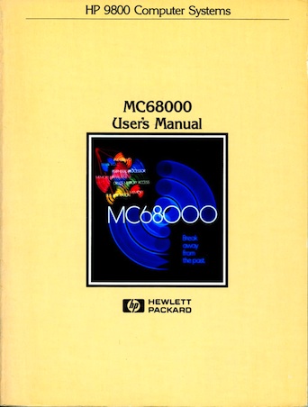 HP 9800 User's Manual for M68000 CPU