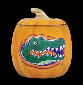  Florida Gators Ceramic Pumpkin Treat Jars 8 1/2