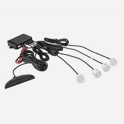  Car LED Display Reverse Backup Radar System with 4 White Parking Sensors