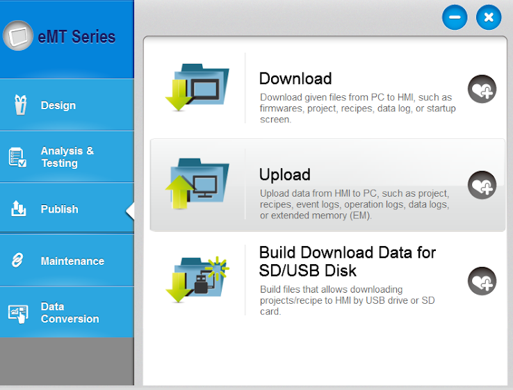 Upload HMI Weintek 