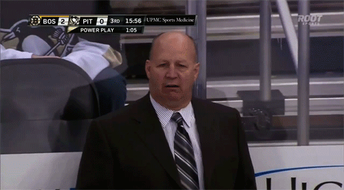 Claude Julien shakes up the Bruins lines in practice... not sure what he's smoking, though