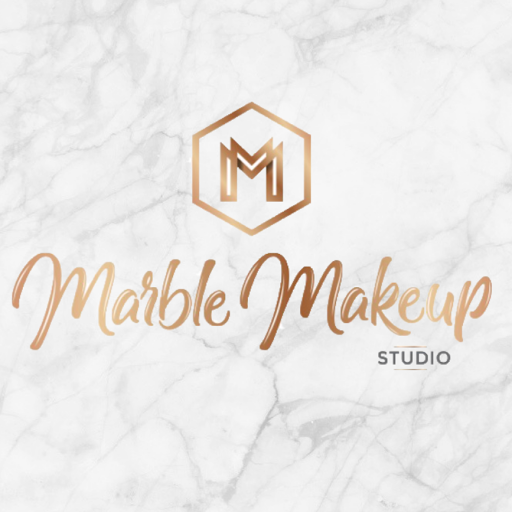 Marble makeup studio logo