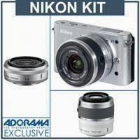 Nikon 1 J1 Mirrorless Digital Camera Two-Lens Wide Angle Kit with Nikon 1 10mm f/2.8 Lens & Nikon 1 10-30mm VR Zoom Lens - Silver - Bundle with Nikon 1 Nikkor 30-110mm f/3.8-5.6 VR Lens - White Nikon 1 J1 Mirrorless Digital Camera Two-Lens Wide Angle Kit with Nikon 1 10mm f/2.8 Lens & Nikon 1 10-30mm VR Zoom Lens - Silver - Bundle with Nikon 1 Nikkor 30-110mm f/3.8-5.6 VR Lens - White