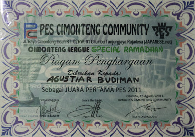 Piagam Cimonteng League Special Ramdahan