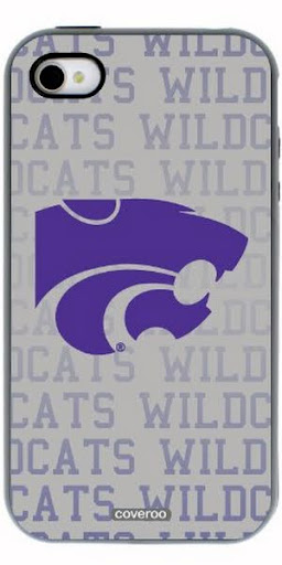Coveroo 465-4676-BC-FBC Kansas State Wildcats Full Design on AT&T, Verizon and Sprint iPhone 4/4S Guardian Case - 1 Pack - Retail Packaging - Black