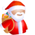 Papa Noel, Regalos, entregando, Santa Claus