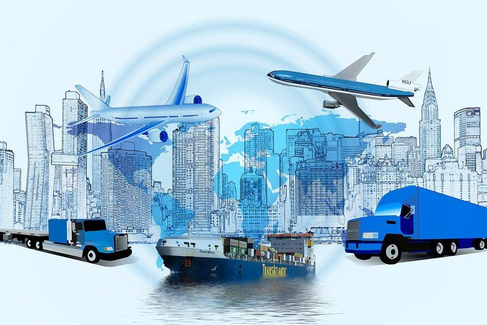 Logistics, Truck, Frachtschiff, Group, Transmission