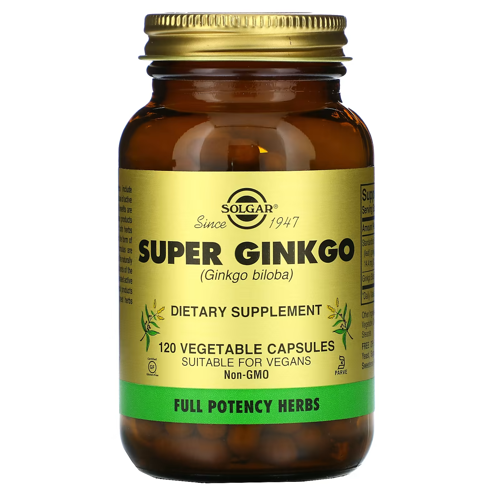 Thành phần của viên uống bổ não Solgar Super Ginkgo