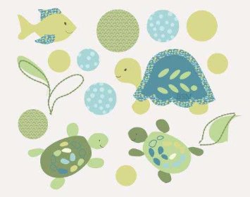 CoCaLo Baby Turtle Reef Removable Wall Appliques