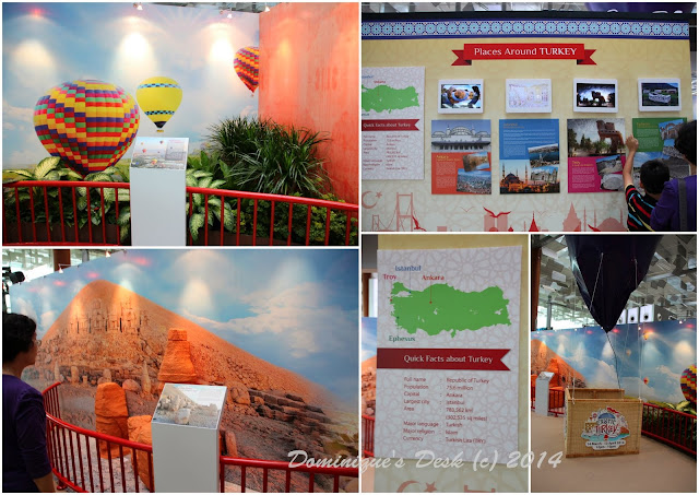 The hot air balloon display and facts board.