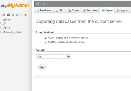 Export database