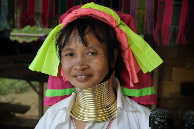 Long Necked Karen Woman from a village near Mae Hong Son, Thailand