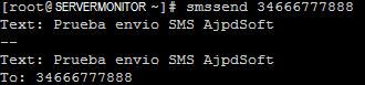 Enviar SMS a mvil desde equipo con Linux CentOS mediante mdem GSM y SMS Tools