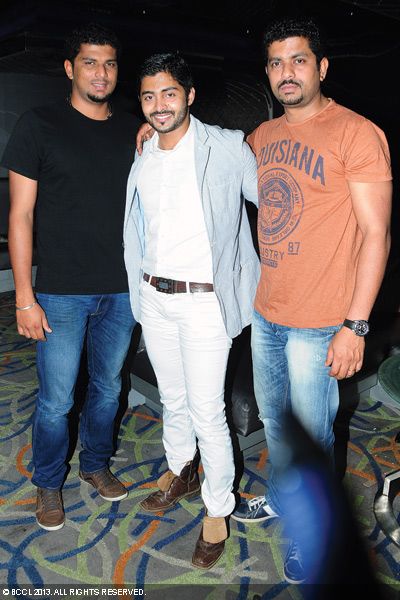 Pavin James, Thomas Stephen and Piyosh James pose during a party held in Kochi.