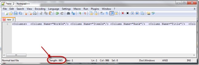 Fetched Properties in Notepad++