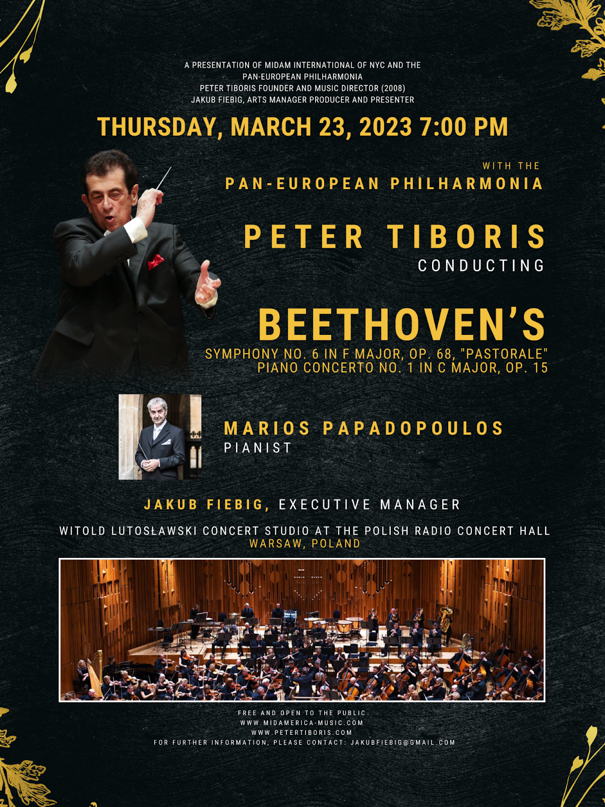 Maestro Peter Tiboris to Lead The Pan-European Philharmonia In An All-Beethoven Concert In Warsaw 