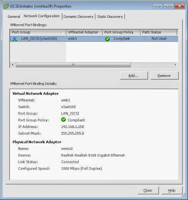Activación de servicio iSCSI en servidor VMware ESXi