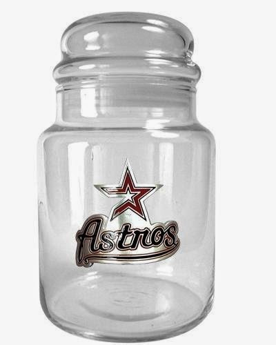  MLB Houston Astros 31-Ounce Glass Candy Jar - Primary Logo